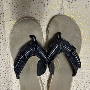 Clarks Dark Blue and White Sandals